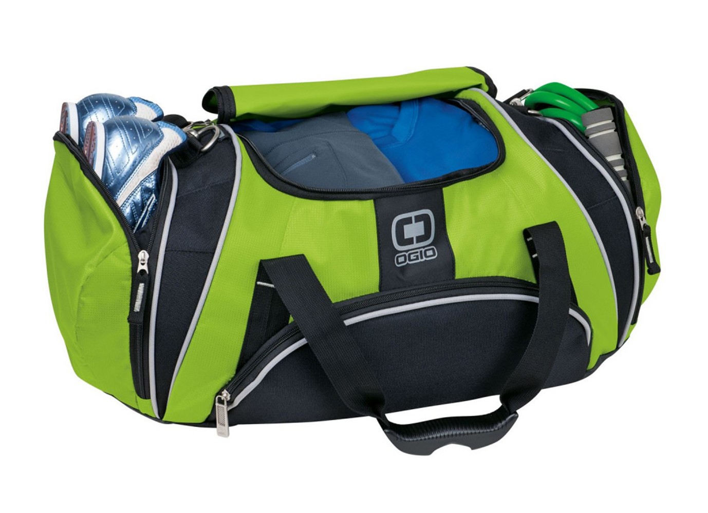Ogio Crunch Duffel Maleta para viajes cortos o entrenamiento. 108085 negro wasabi