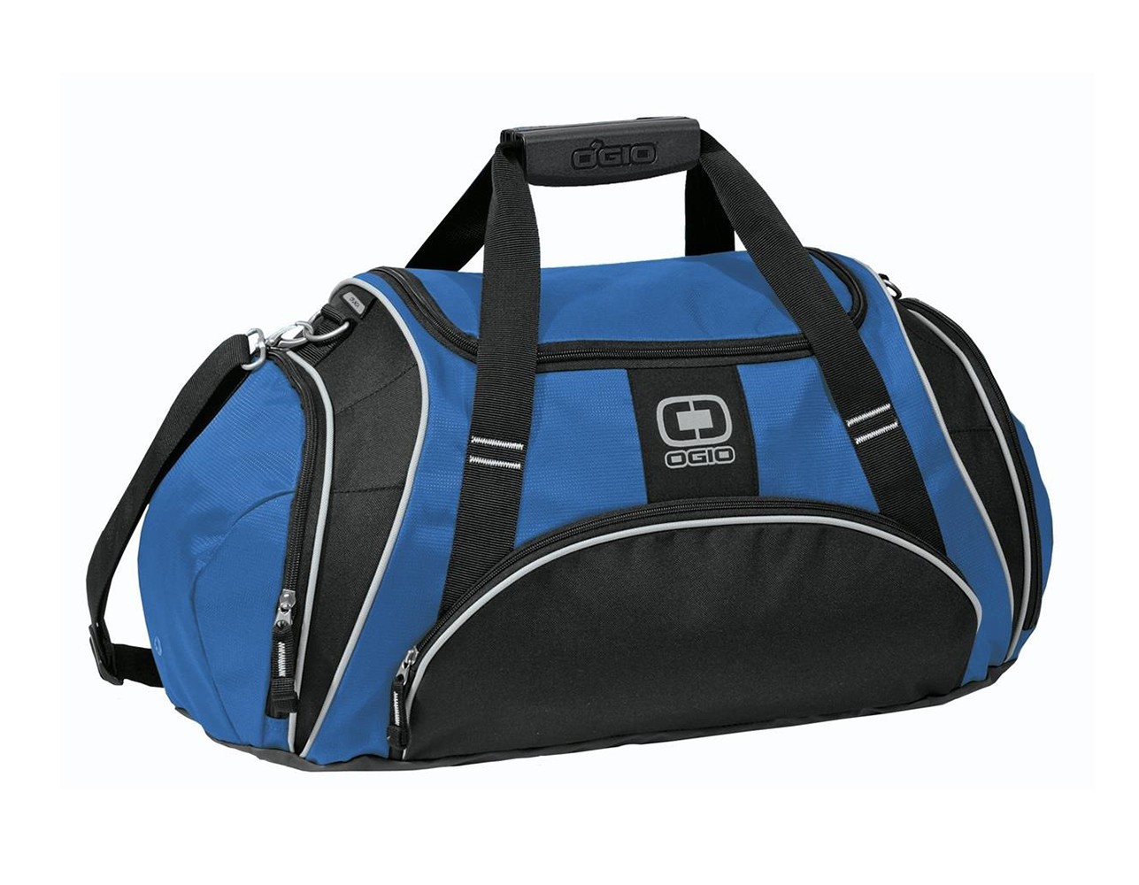 Ogio® Crunch Duffel, Maleta para viajes cortos o entrenamiento. 108085 negro/azul ultramar