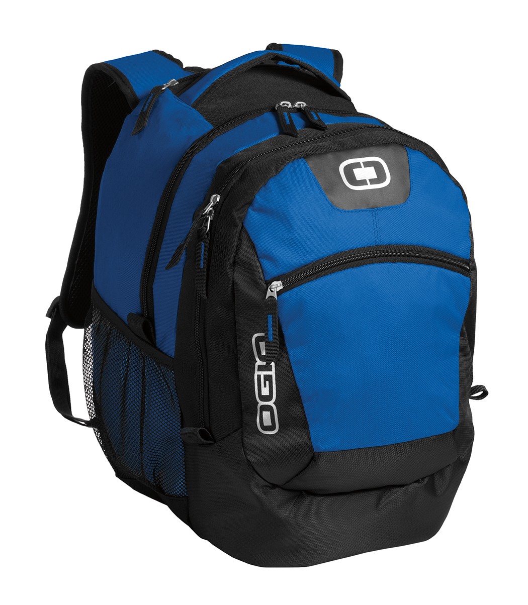 OGIO® Rogue, amplia mochila para viajeros, con funda para laptop y medios digitales. 411042 azul rey/negro