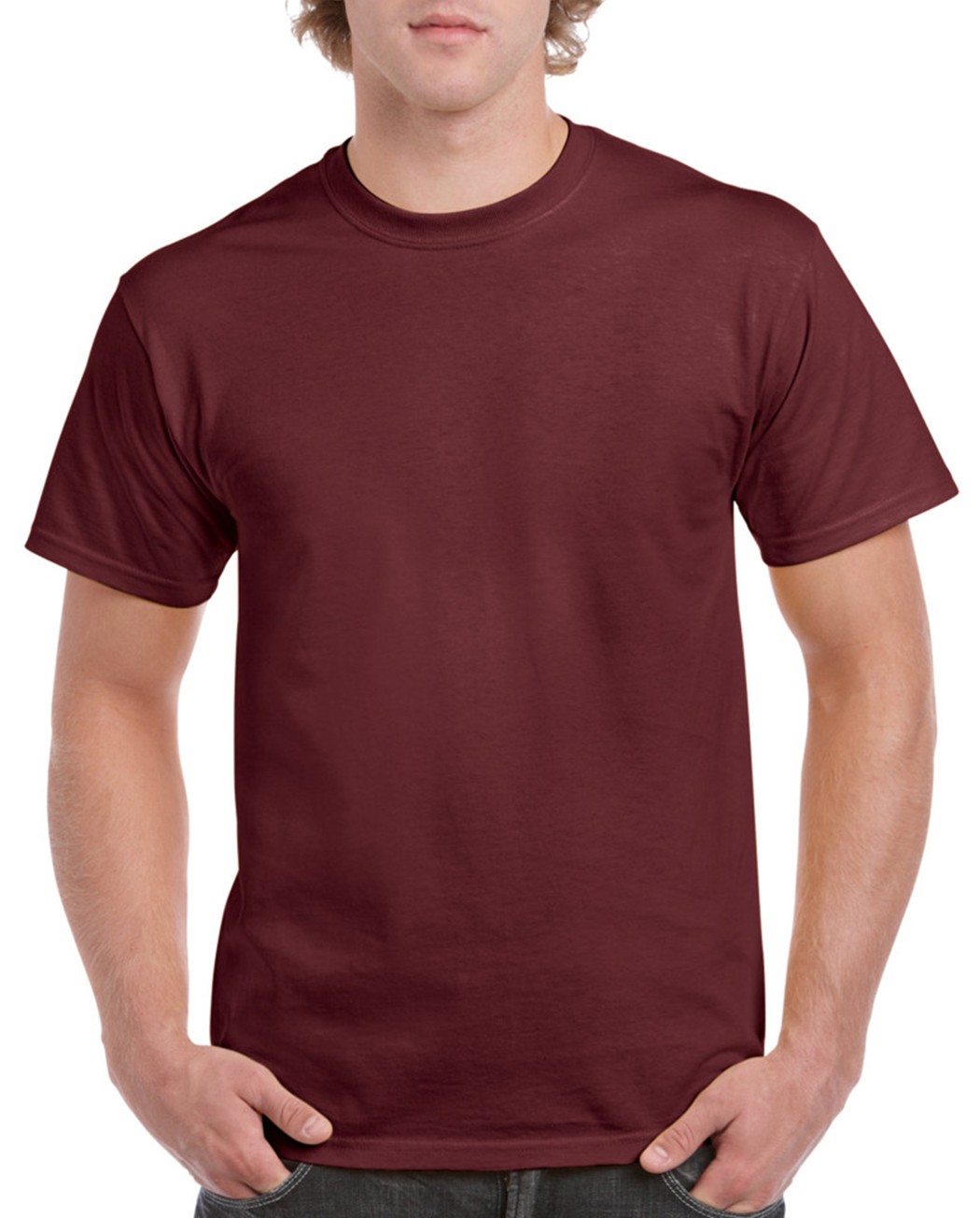 Gildan® Camiseta cuello redondo, algodón pesado. 5000 marrón