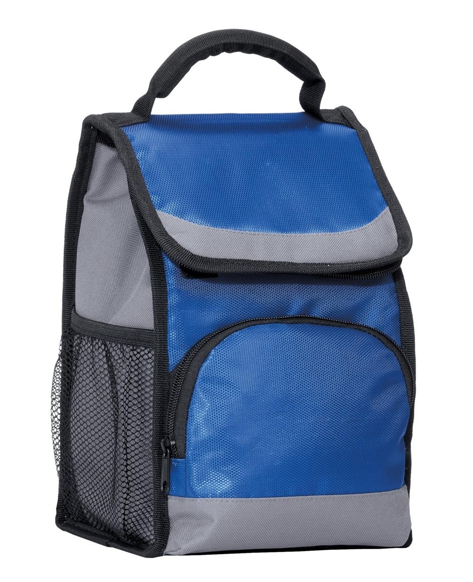 Lonchera con solapa Port Authority®. BG116 azul rey/gris