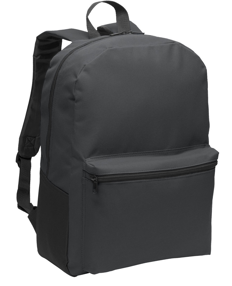 Mochila para laptop de 15" estilo retro Port Authority®. BG203 gris oscuro/negro