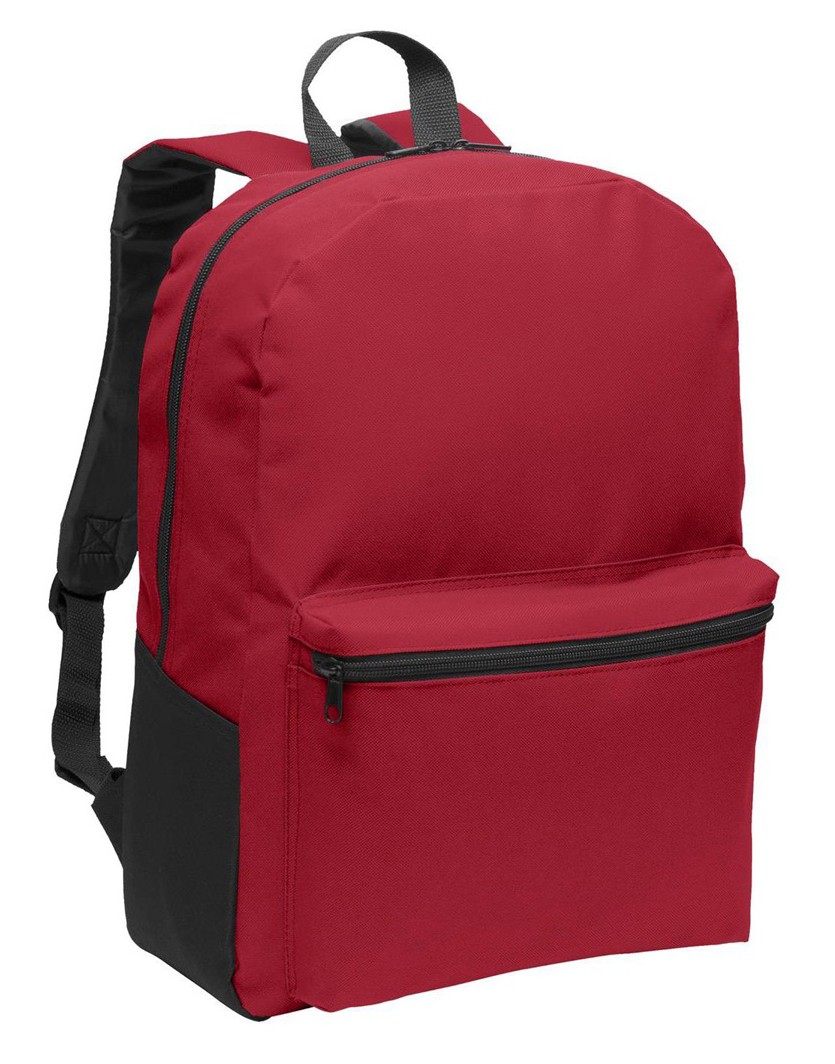 Mochila para laptop de 15" estilo retro Port Authority®. BG203 rojo/negro