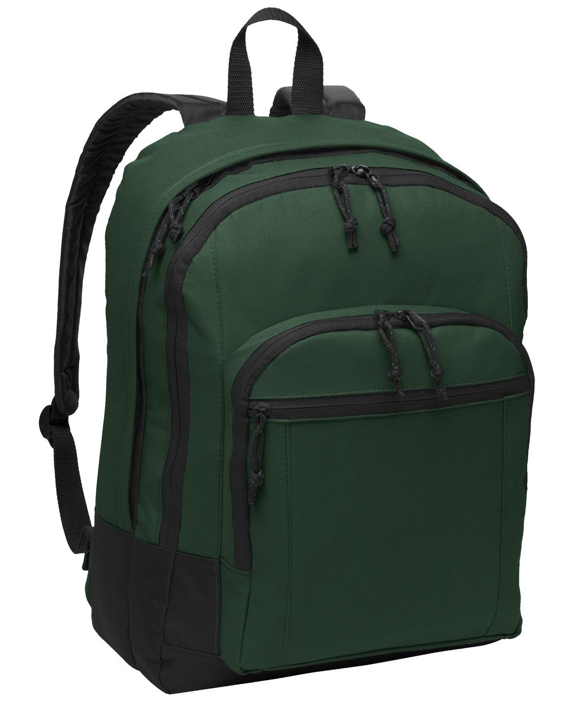 Mochila básica para laptop de 15" Port Authority®. BG204 verde bosque/negro