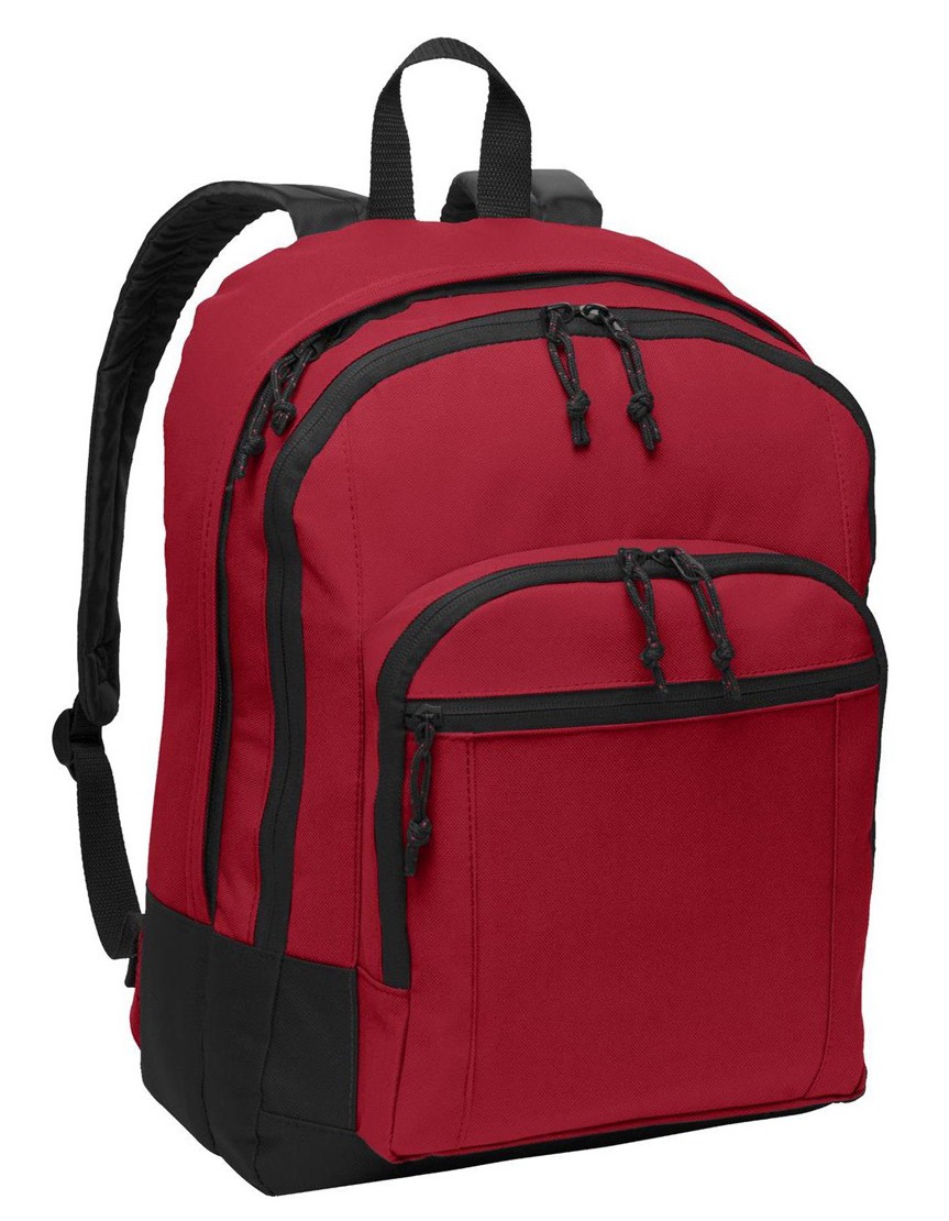 Mochila básica para laptop de 15" Port Authority®. BG204 rojo/negro