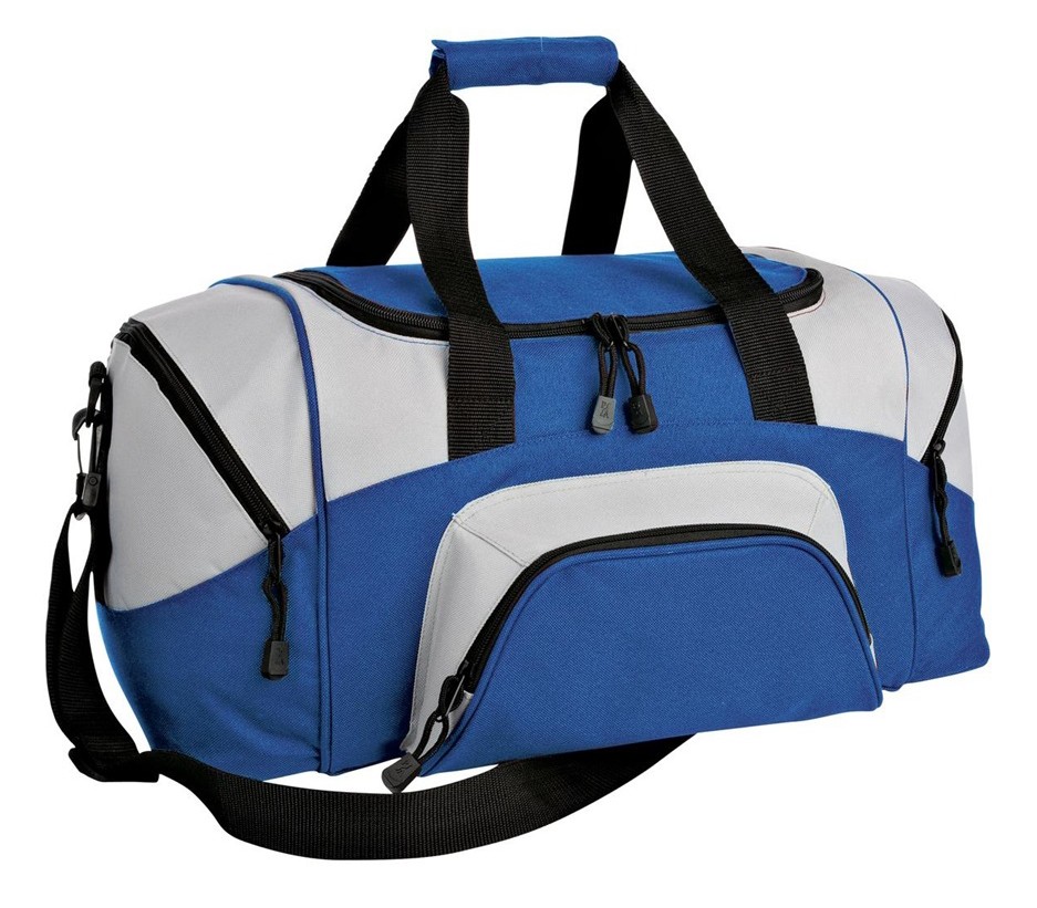 Pequeña maleta deportiva bicolor Port Authority®. BG990S azul rey/gris