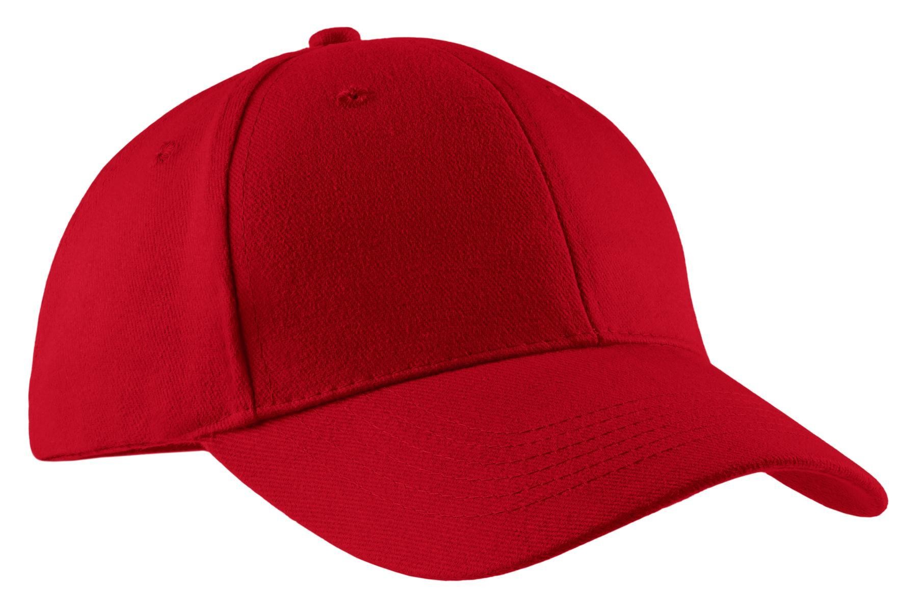 Gorra de algodón peinado, 5 paneles Port Authority® CP86 rojo