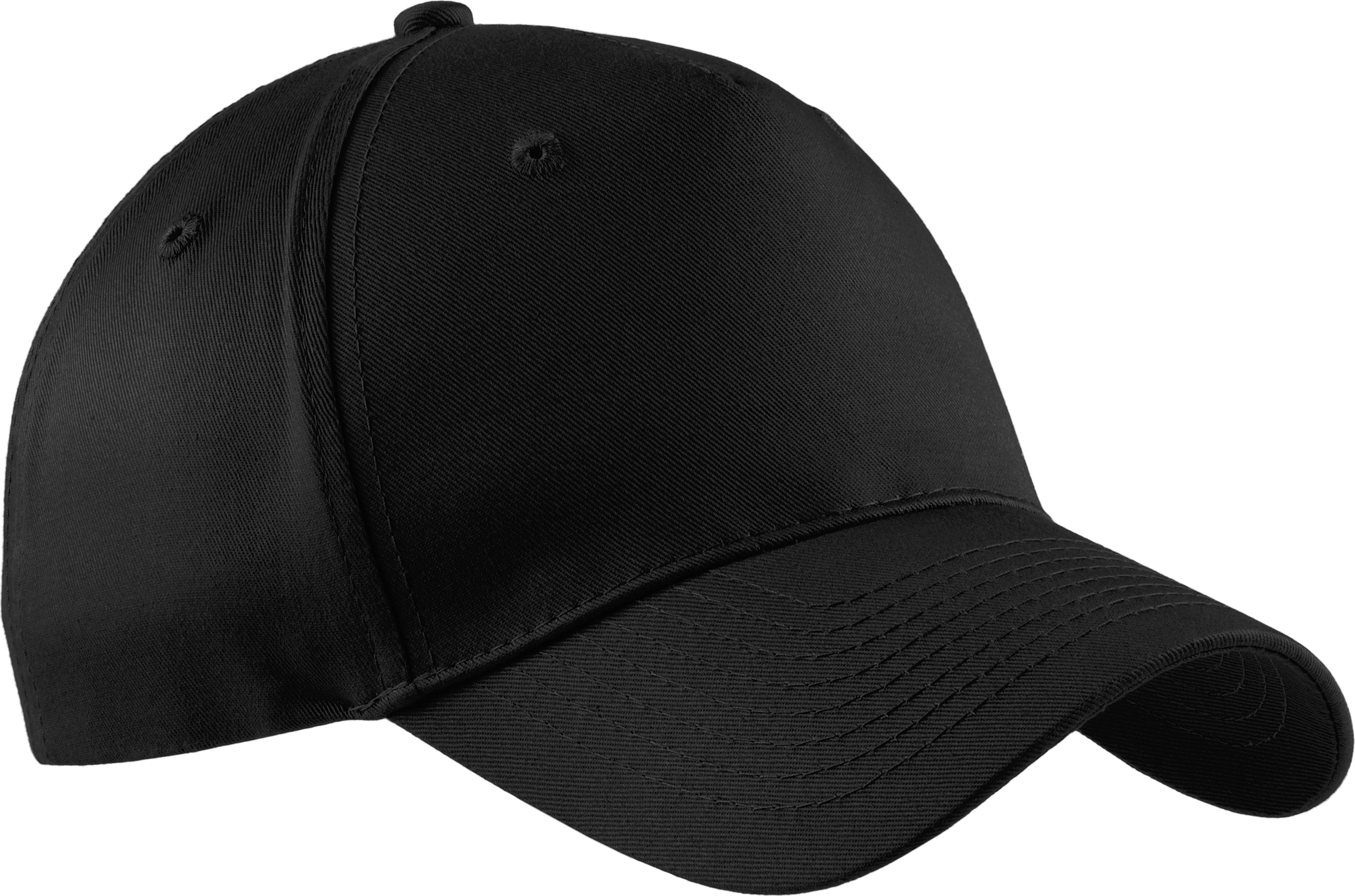 Gorra de algodón peinado, 5 paneles Port Authority® CP86 negro