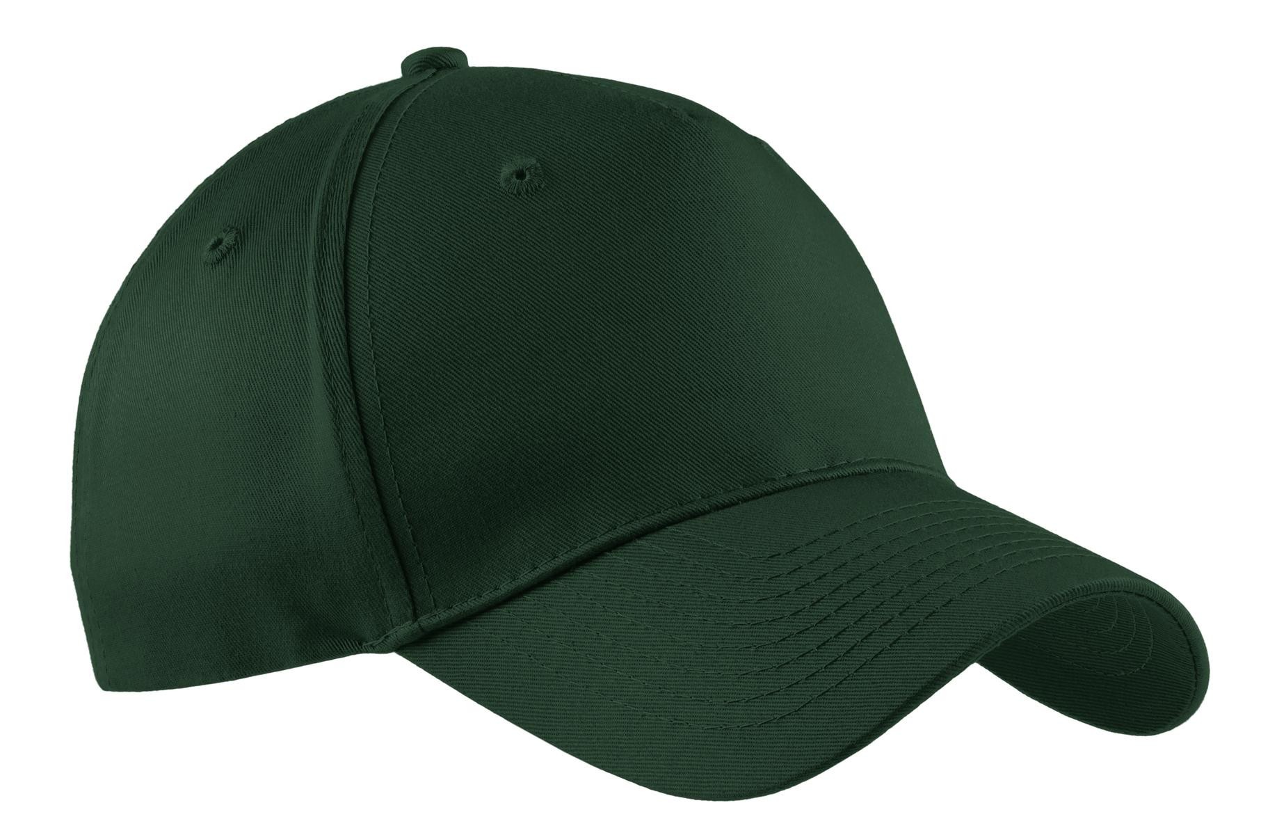 Gorra de algodón peinado, 5 paneles Port Authority® CP86 verde cazador