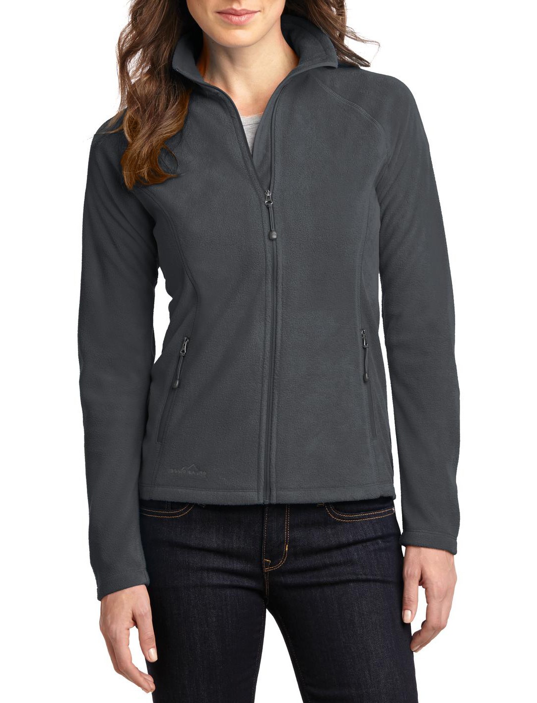Eddie Bauer® Chamarra polar para dama con dos bolsillos delanteros. EB225 acero