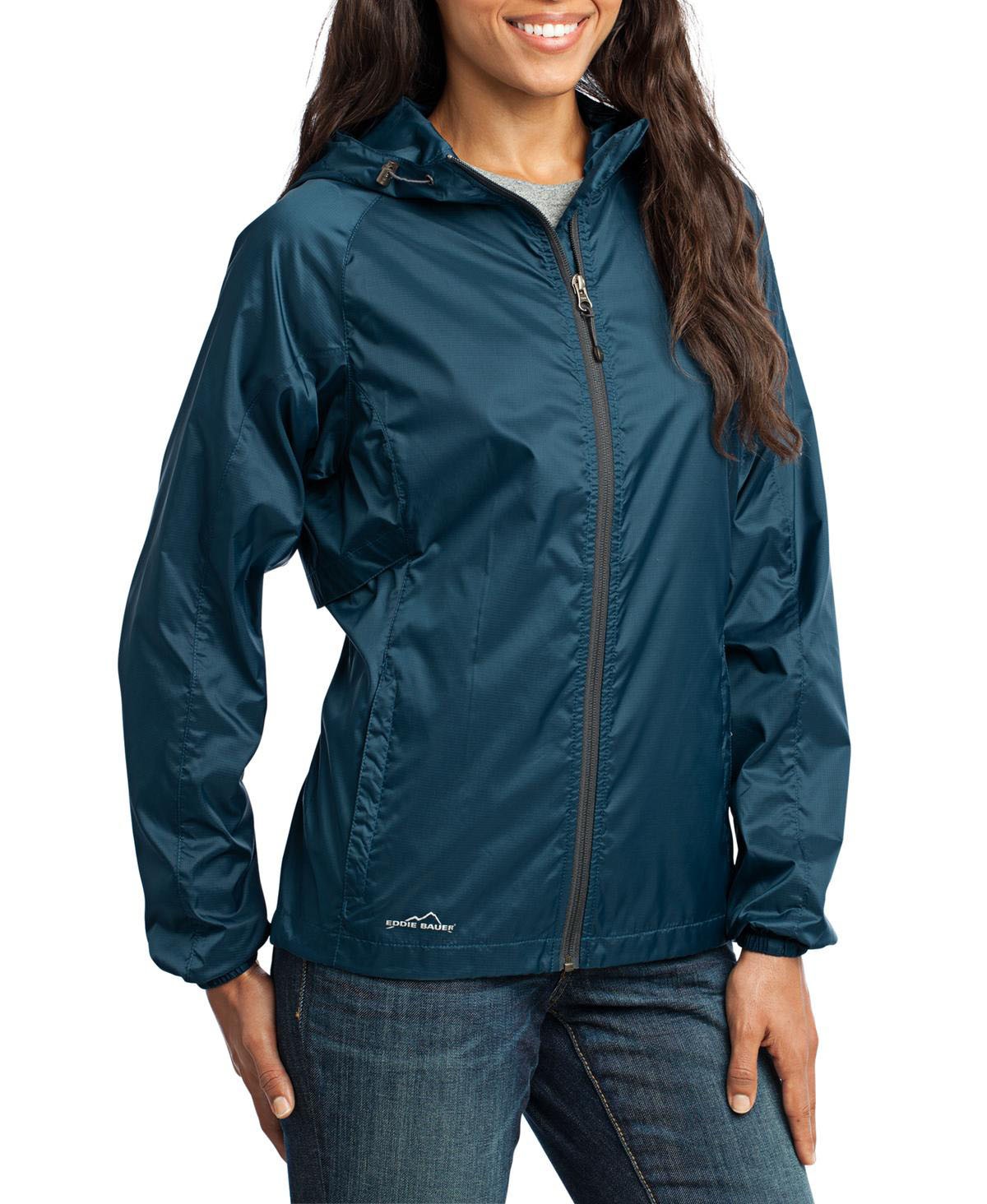 Eddie Bauer® Rompevientos portable con dos bolsillos delanteros. EB501 azul adriático