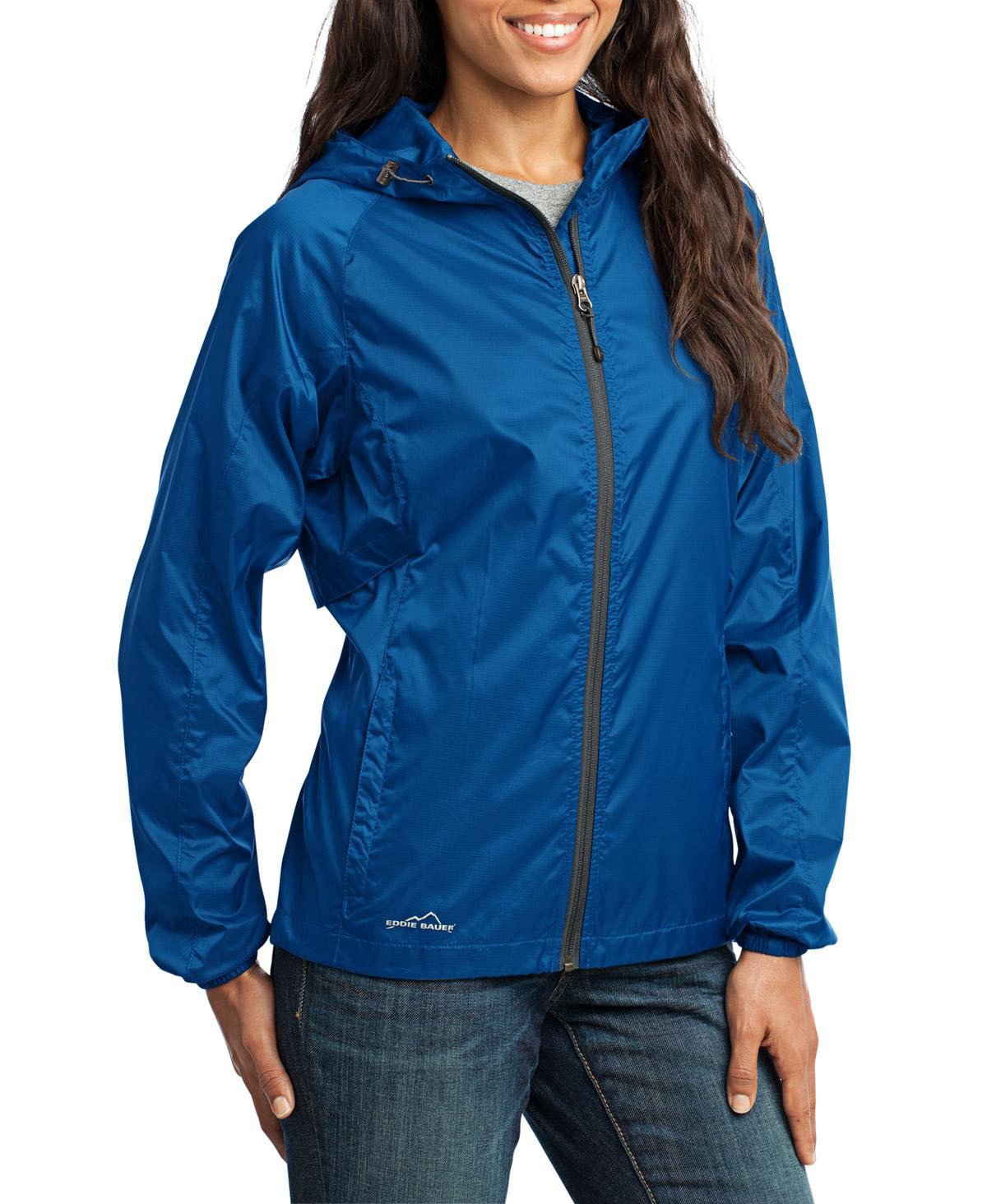 Eddie Bauer® Rompevientos portable con dos bolsillos delanteros. EB501 azul brillante