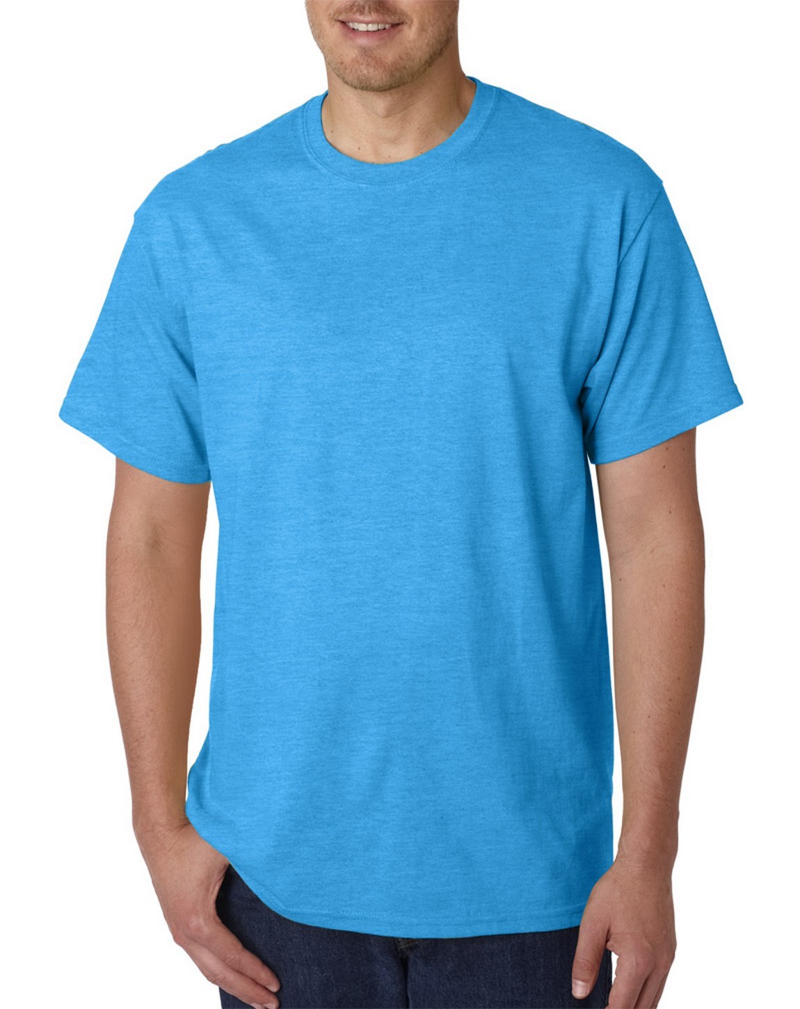 Gildan® Camiseta cuello redondo, algodón pesado. 5000 zafiro jaspeado