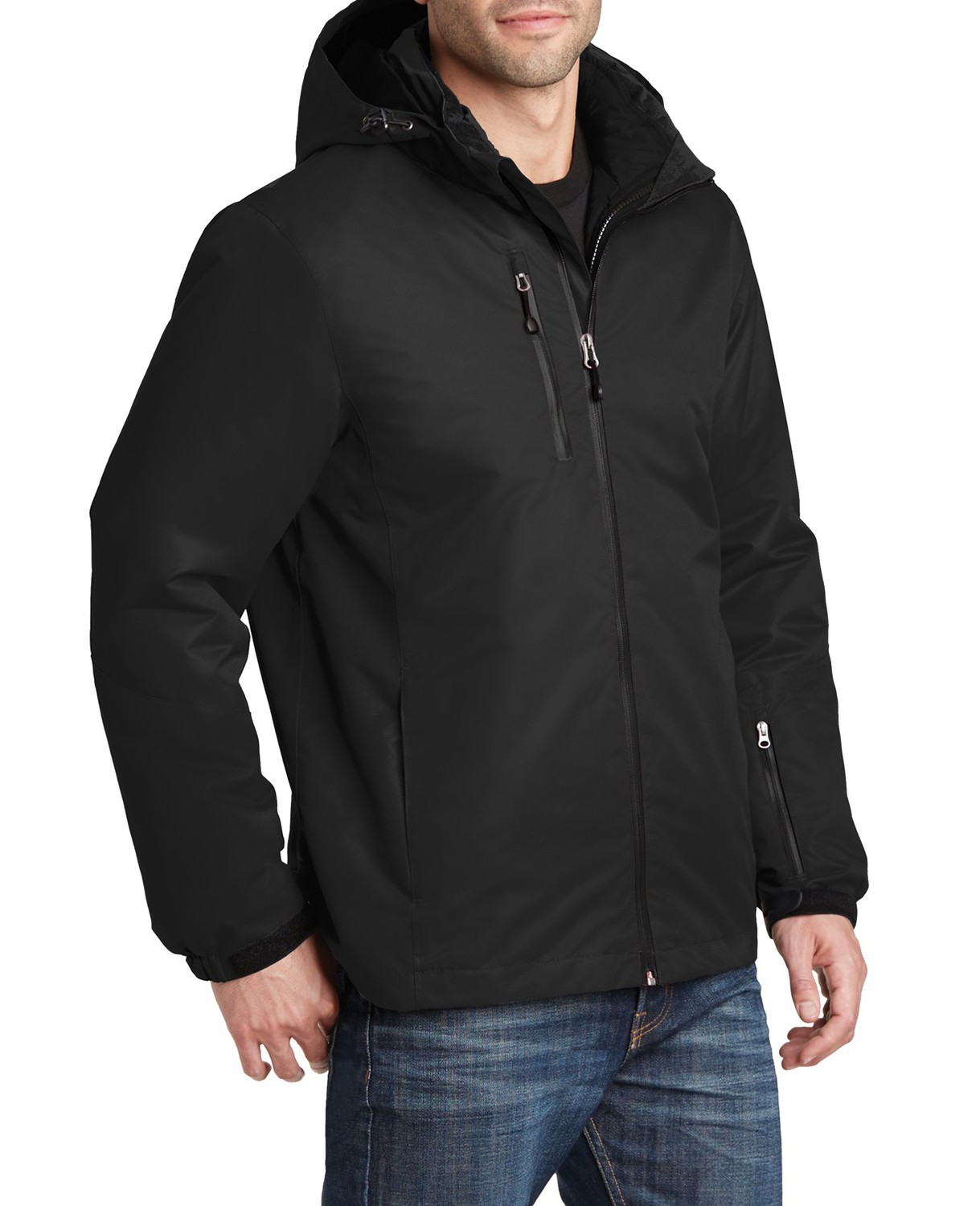 Port Authority® Chamarra térmica e impermeable para hombre, 3-en-1. J332 negro