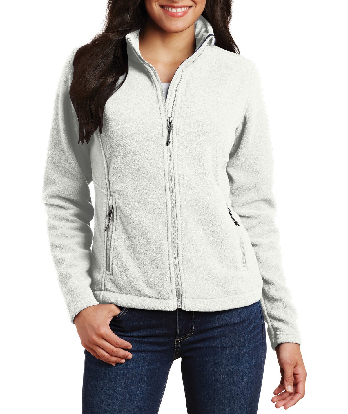 Port Authority® Suave y abrigadora chamarra polar para dama. L217 blanco invernal