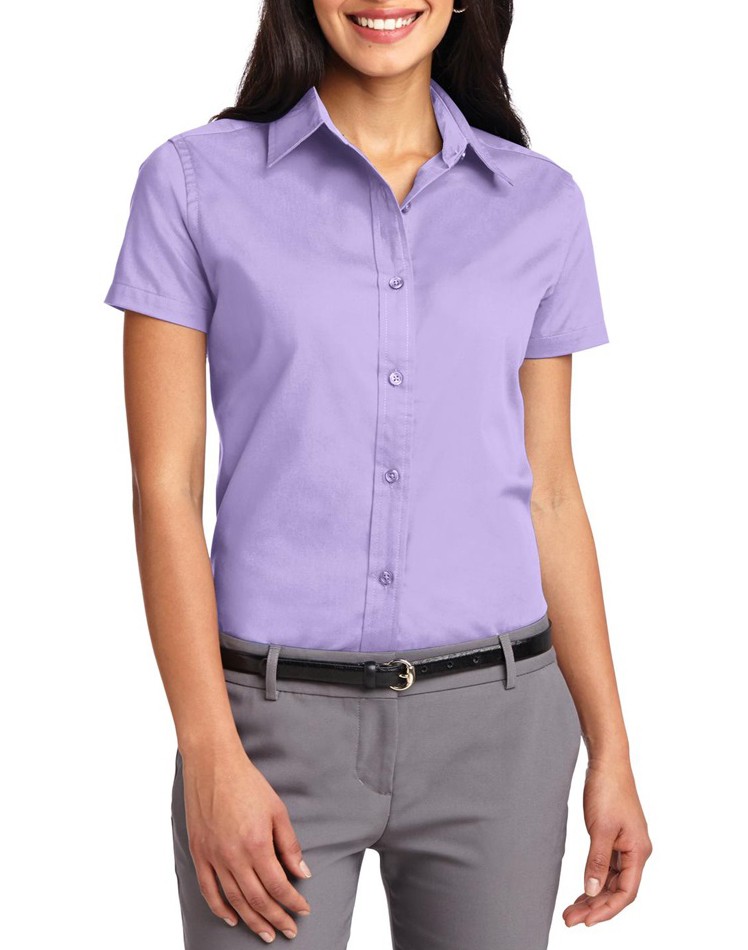 Port Authority® Blusa de manga corta de fácil cuidado. L508 lavanda