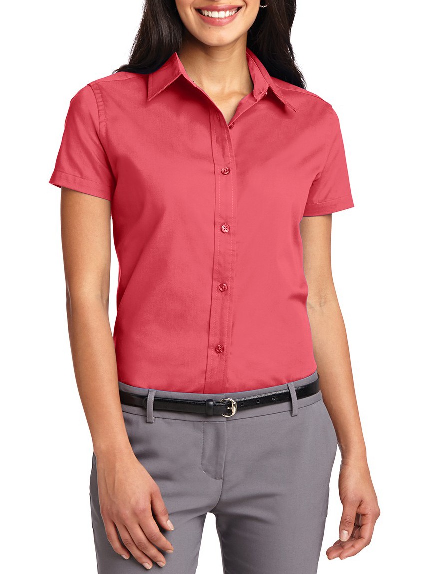 Port Authority® Blusa de manga corta de fácil cuidado. L508 hibisco