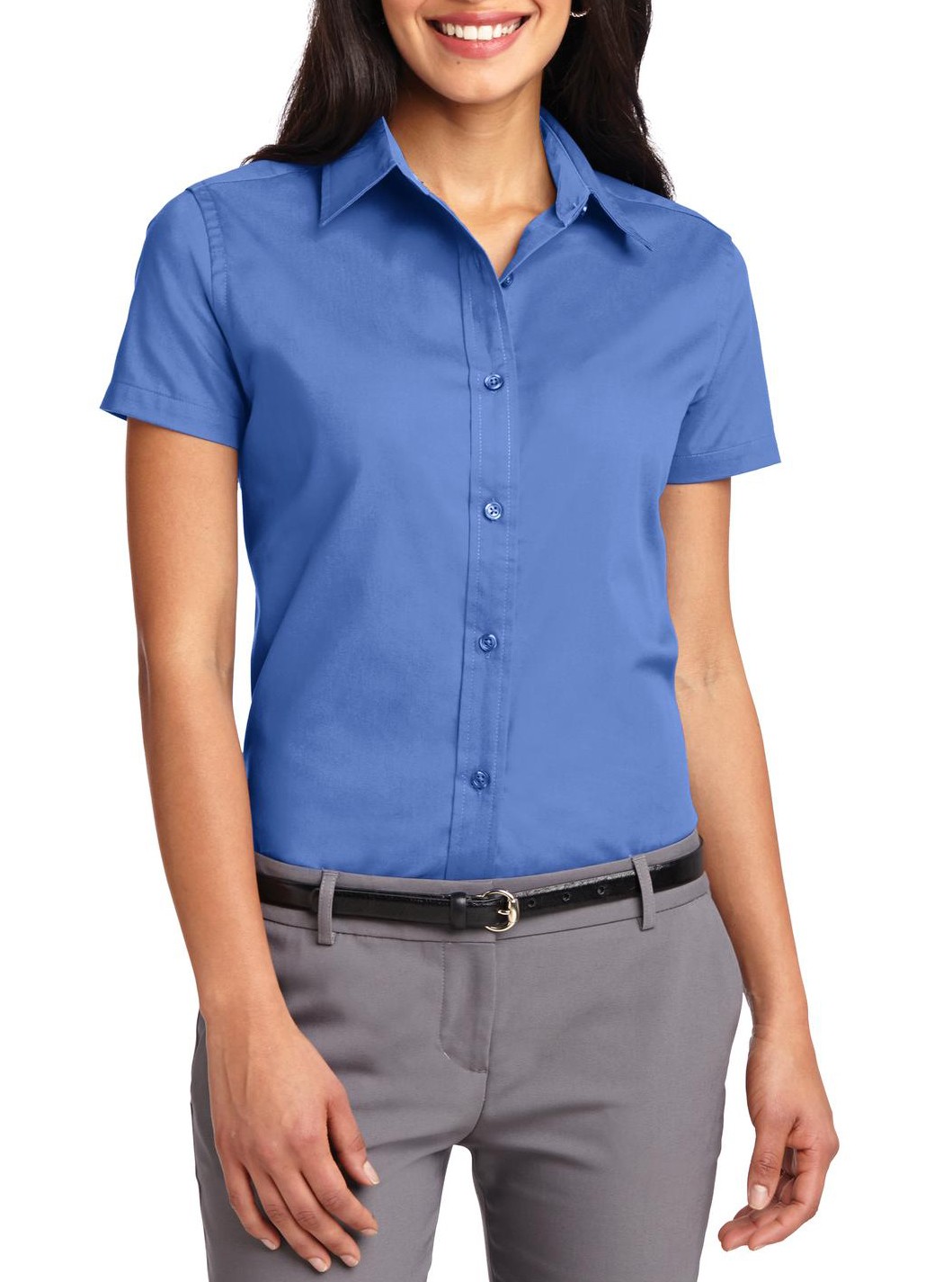 Port Authority® Blusa de manga corta de fácil cuidado. L508 azul ultramar