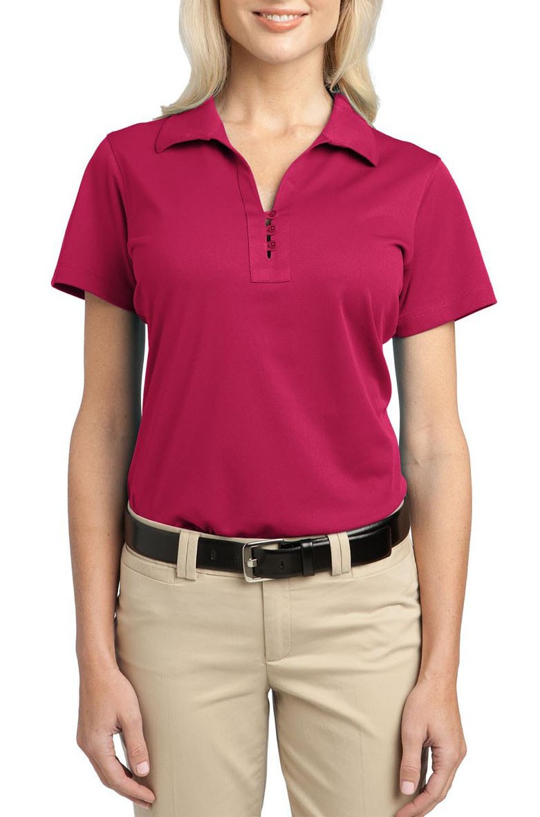 Port Authority® Blusa polo para dama con protección UV, ideal para uniforme. L527 rojo