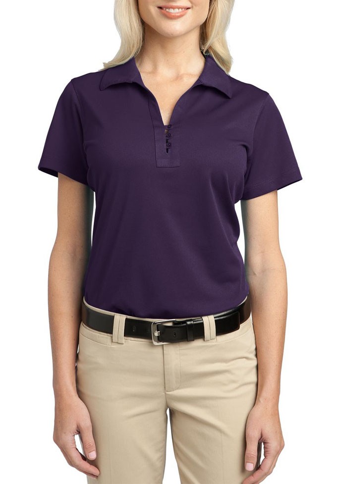 Port Authority® Blusa polo para dama con protección UV, ideal para uniforme. L527 morado real