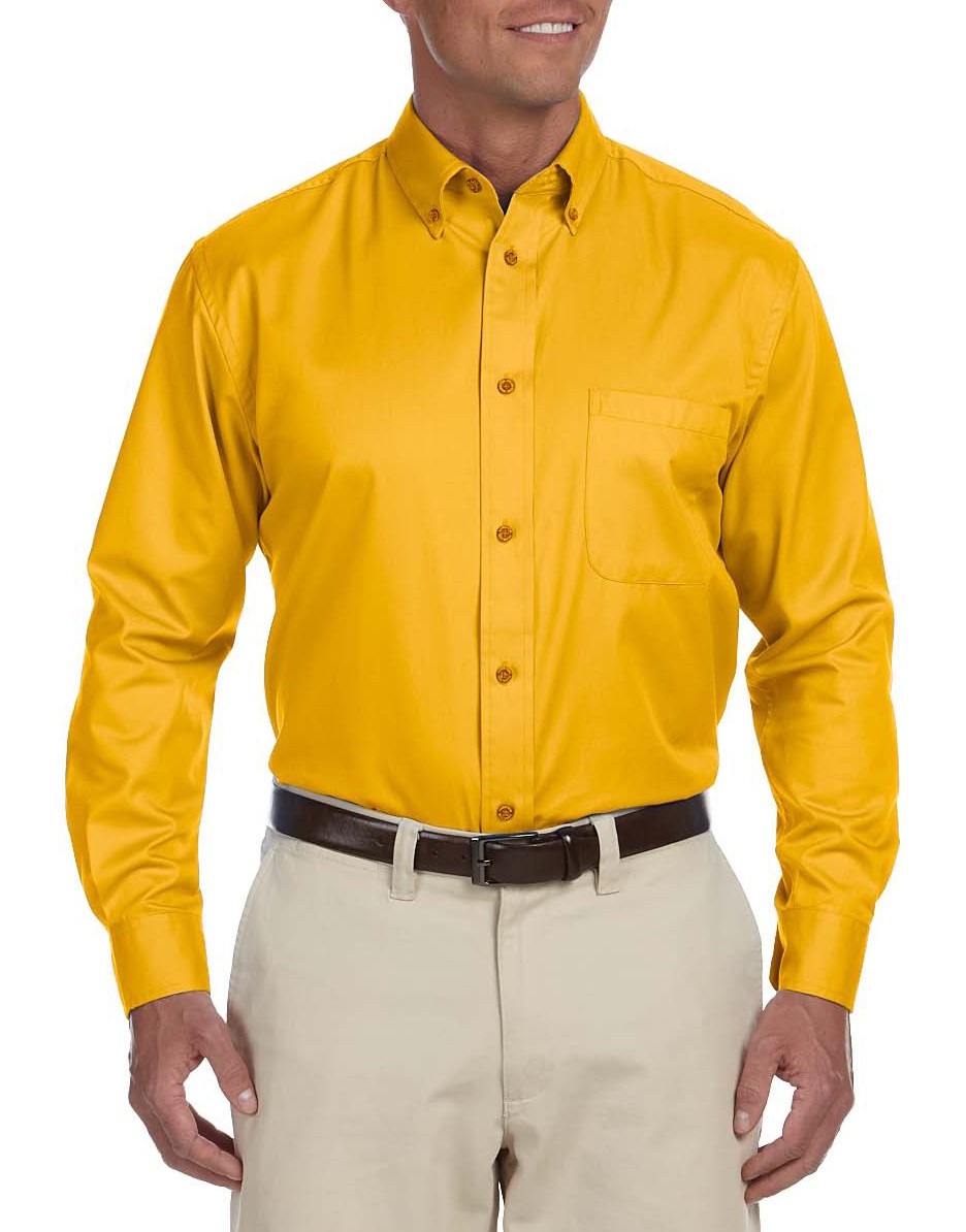 Harriton® camisa de manga larga con tecnología antimanchas. M500 rayo de sol