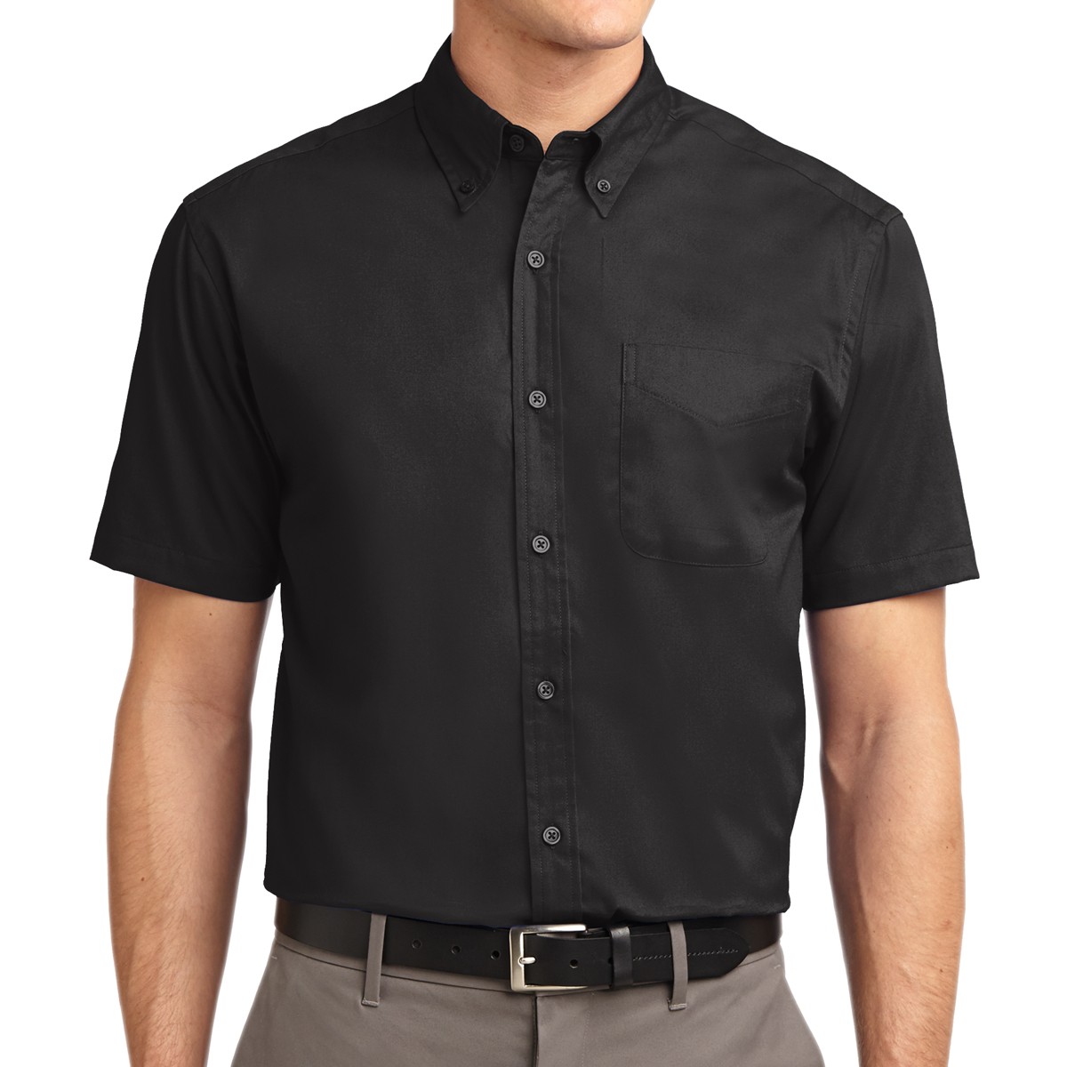 Port Authority® camisa de manga corta resistente a las arrugas. S508 negro