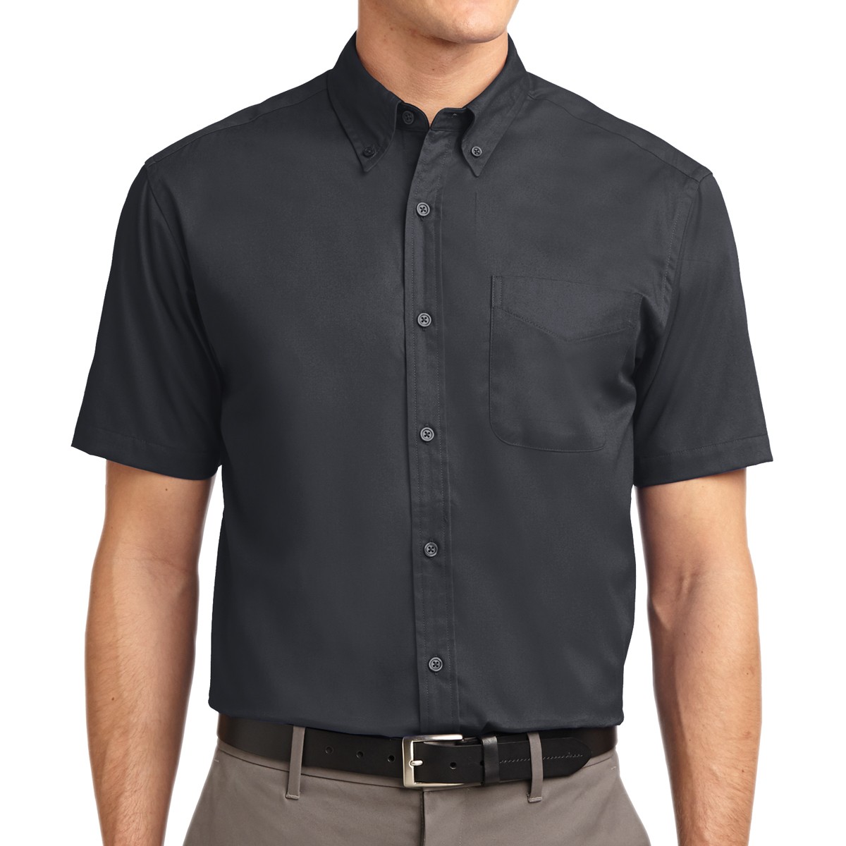 Port Authority® camisa de manga corta resistente a las arrugas. S508 azul marino