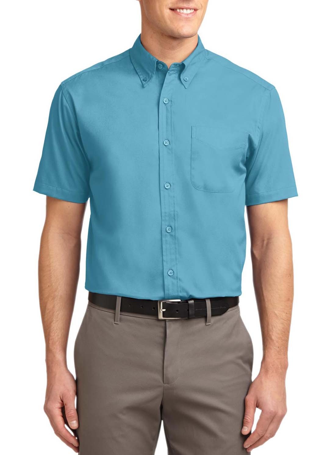 Port Authority® camisa de manga corta resistente a las arrugas. S508 azul maui