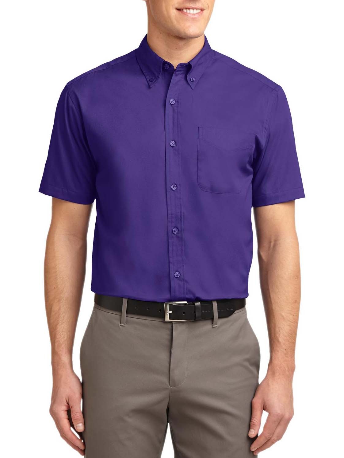 Port Authority® camisa de manga corta resistente a las arrugas. S508 morado