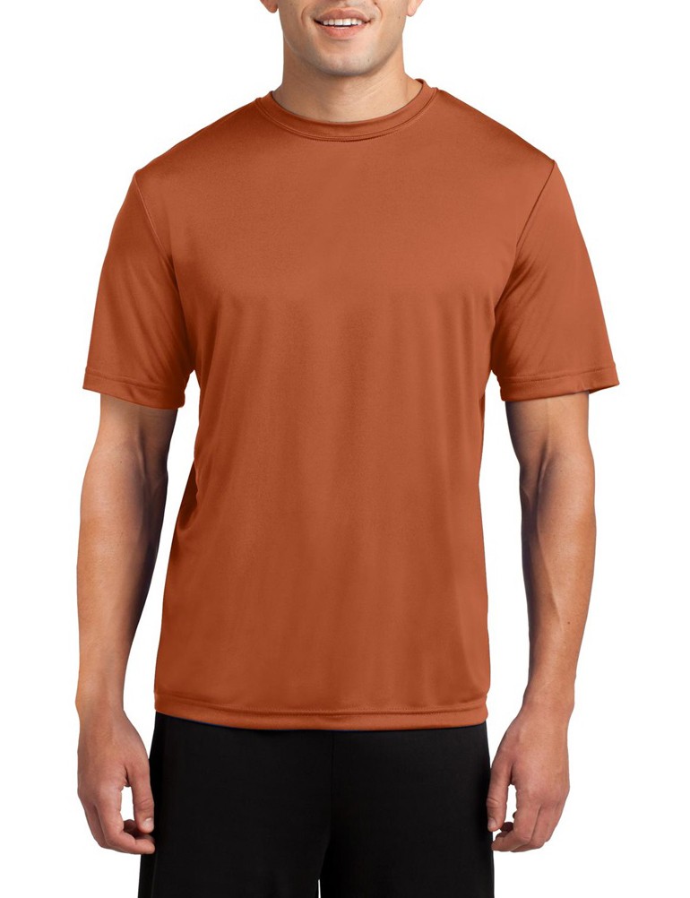 Sport-Tek® Camiseta de manga corta, ligera y absorbente, resistente a la decoloración. ST350 anaranjado texas