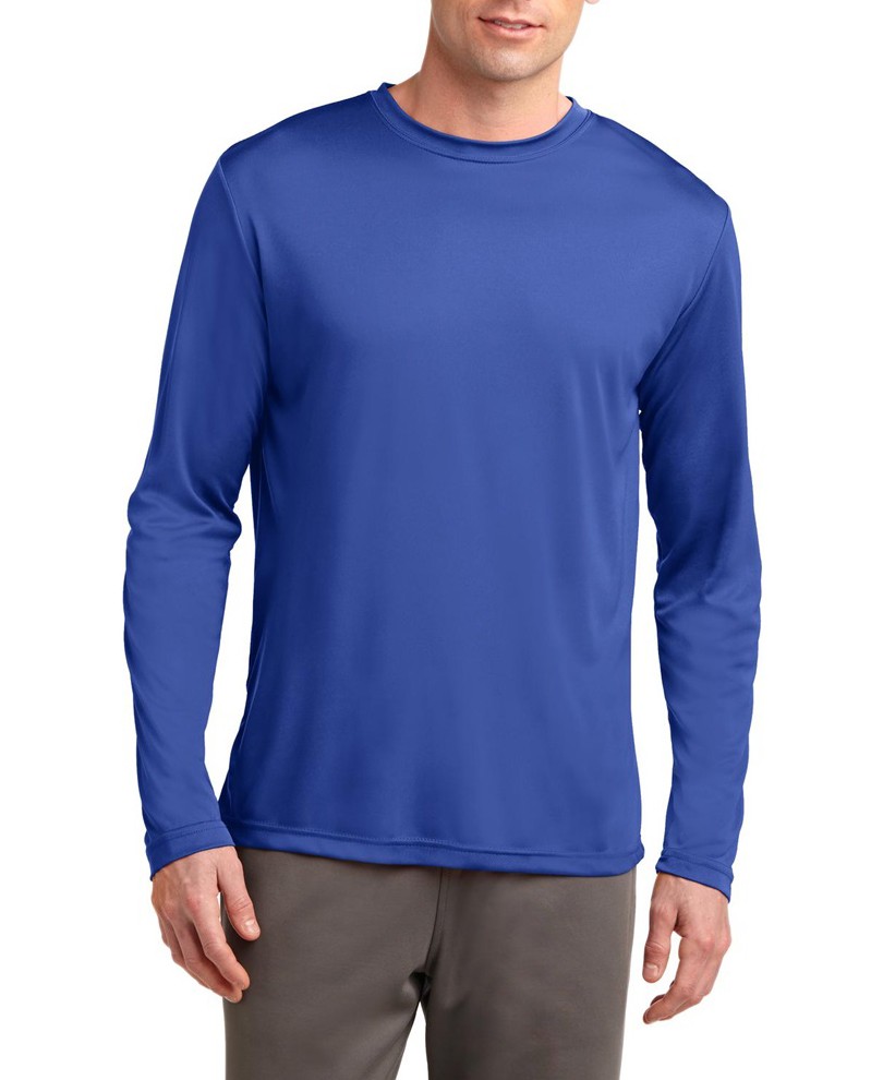 Sport-Tek® Camiseta de manga larga. Ligera y absorbente, resistente a la decoloración. ST350LS azul rey