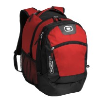 OGIO® Rogue, amplia mochila para viajeros, con funda para laptop y medios digitales. 411042 rojo/negro