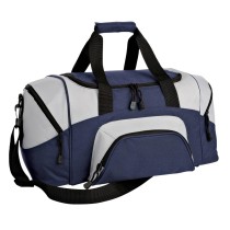 Pequeña maleta deportiva bicolor Port Authority®. BG990S azul marino/gris