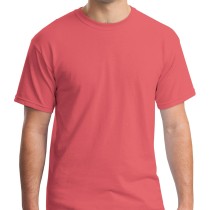 Gildan® Camiseta cuello redondo, algodón pesado. 5000 seda coral