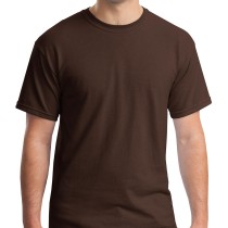 Gildan® Camiseta cuello redondo, algodón pesado. 5000 chocolate oscuro