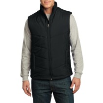 Port Authority® Chaleco acolchado para hombre con cuello estilo cadete. J709 negro