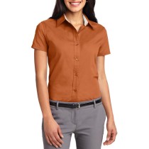 Port Authority® Blusa de manga corta de fácil cuidado. L508 anaranjado texas