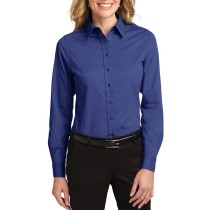 Port Authority® blusa de manga larga anti-arrugas, perfecta para la jornada laboral. L608 azul mediterráneo