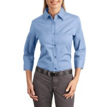 Port Authority® blusa manga 3/4, antiarrugas, perfecta para el trabajo. L612 azul claro