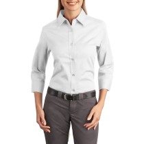 Port Authority® blusa manga 3/4, antiarrugas, perfecta para el trabajo. L612 blanco