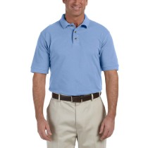 Harriton® camisa polo de algodón tejido piqué, manga corta, variedad de colores. M200 azul escolar claro
