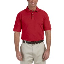 Harriton® camisa polo de algodón tejido piqué, manga corta, variedad de colores. M200 rojo