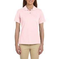 Harriton® blusa polo de algodón tejido piqué, manga corta, variedad de colores. M200w rosado