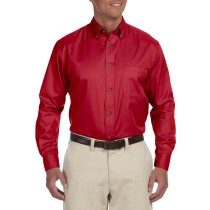 Harriton® camisa de manga larga con tecnología antimanchas. M500 rojo