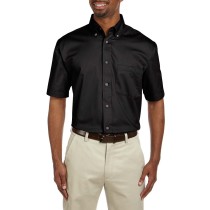 Harriton® camisa de manga corta antimanchas y antiarrugas. M500S negro