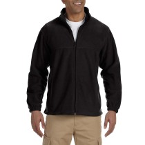 Harriton® Chamarra de suave tela polar, con cierre y dos bolsillos. M990 negro