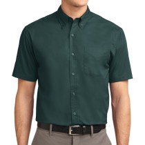 Port Authority® camisa de manga corta resistente a las arrugas. S508 verde oscuro