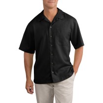 Port Authority® camisa de manga corta con acabado antimanchas y botones de coco. S535 negro