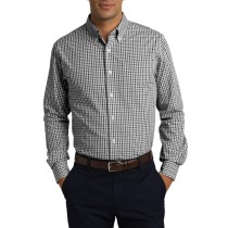 Port Authority® Camisa a cuadros de manga larga y fácil cuidado. s654 Negro/Carbón