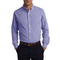 Port Authority® Camisa a cuadros de manga larga y fácil cuidado. s654 azul/morado